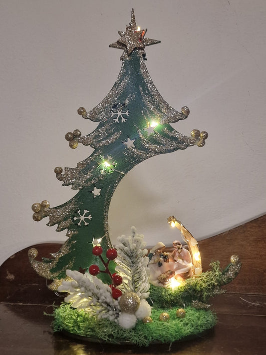 Albero con Presepe Illuminato