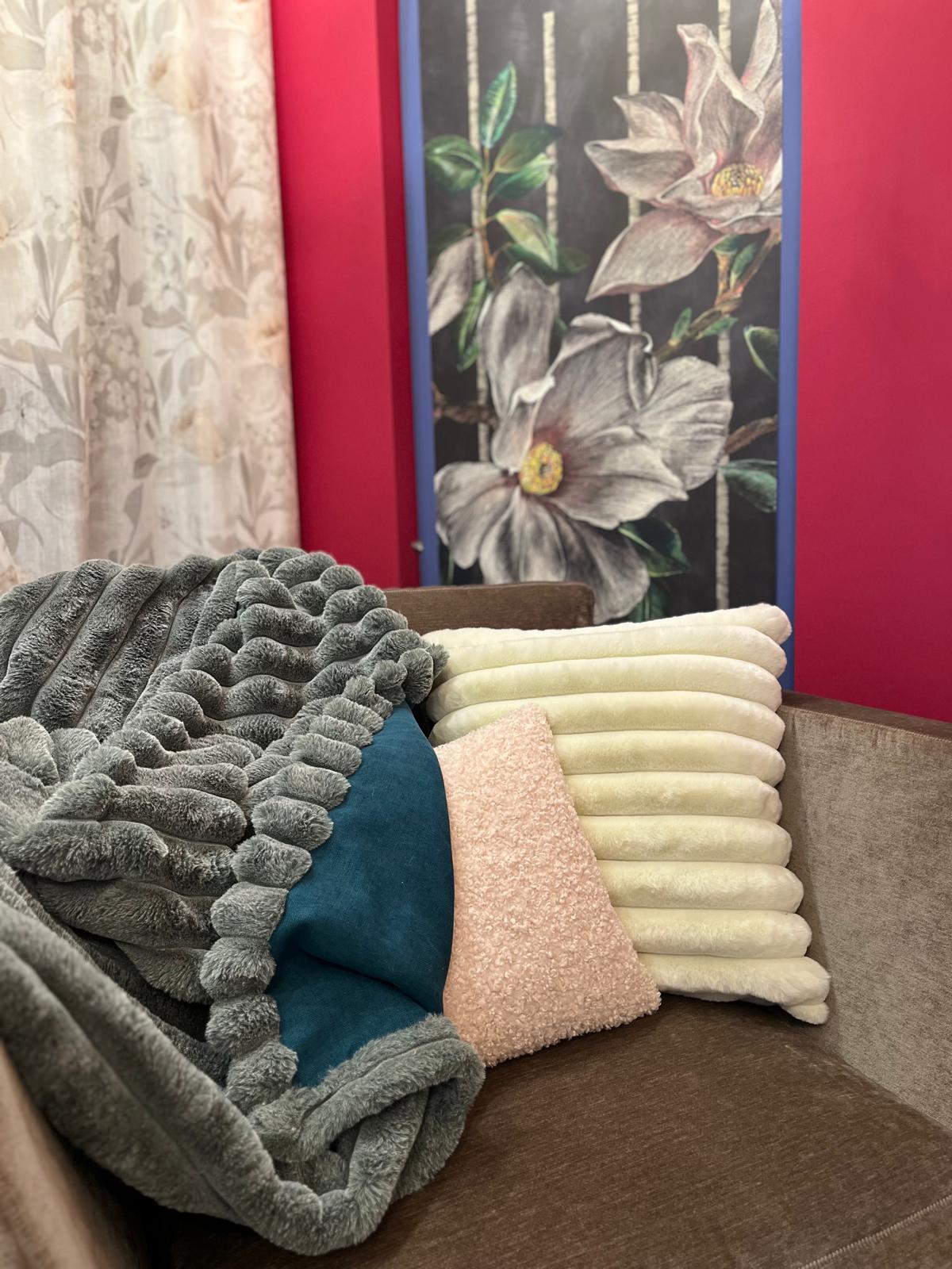 PLAID FONDO LETTO verde petrolio