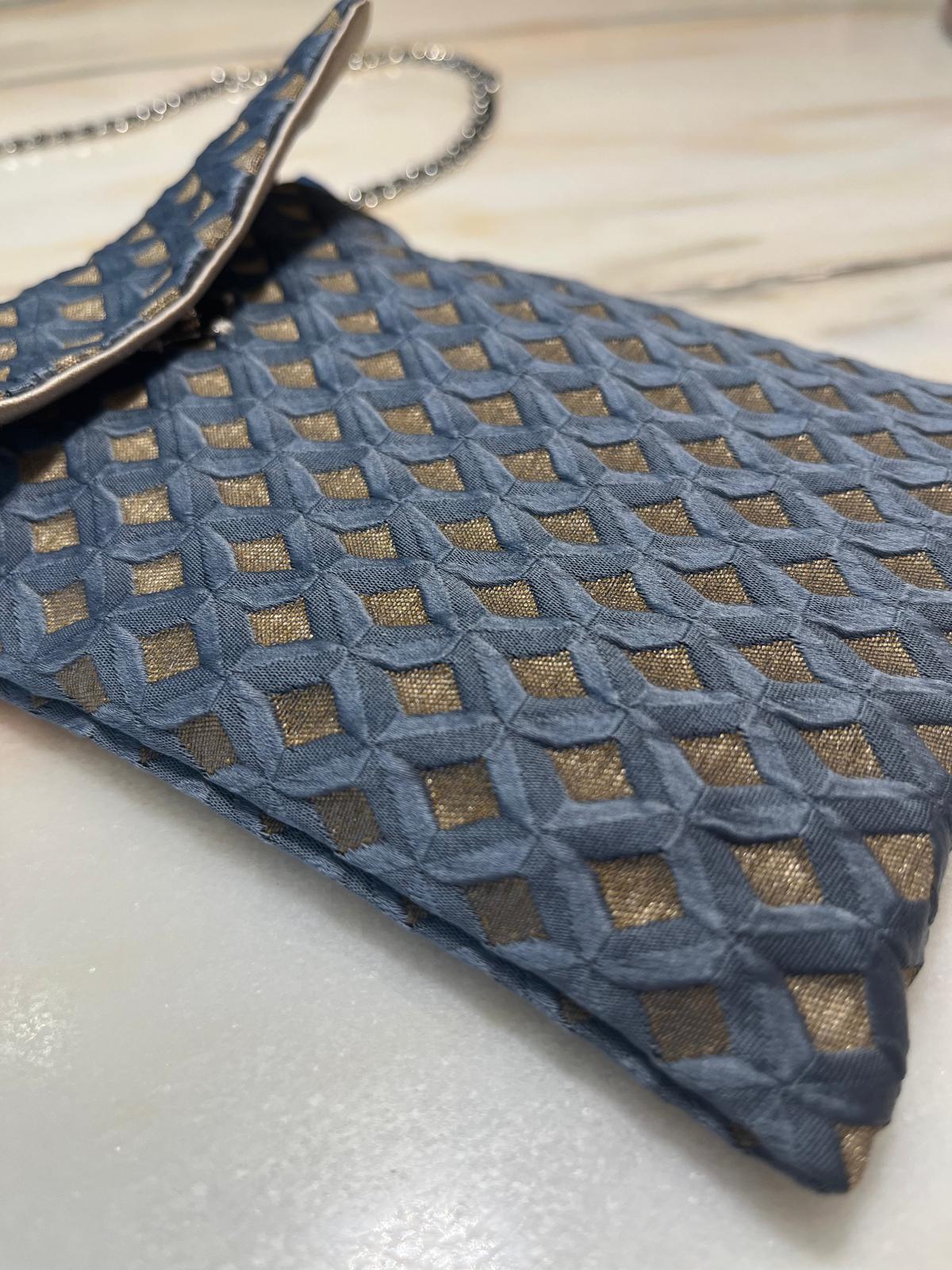 PORTA CELLULARE Artigianale - Ricamo Nome e Tessuto a Scelta